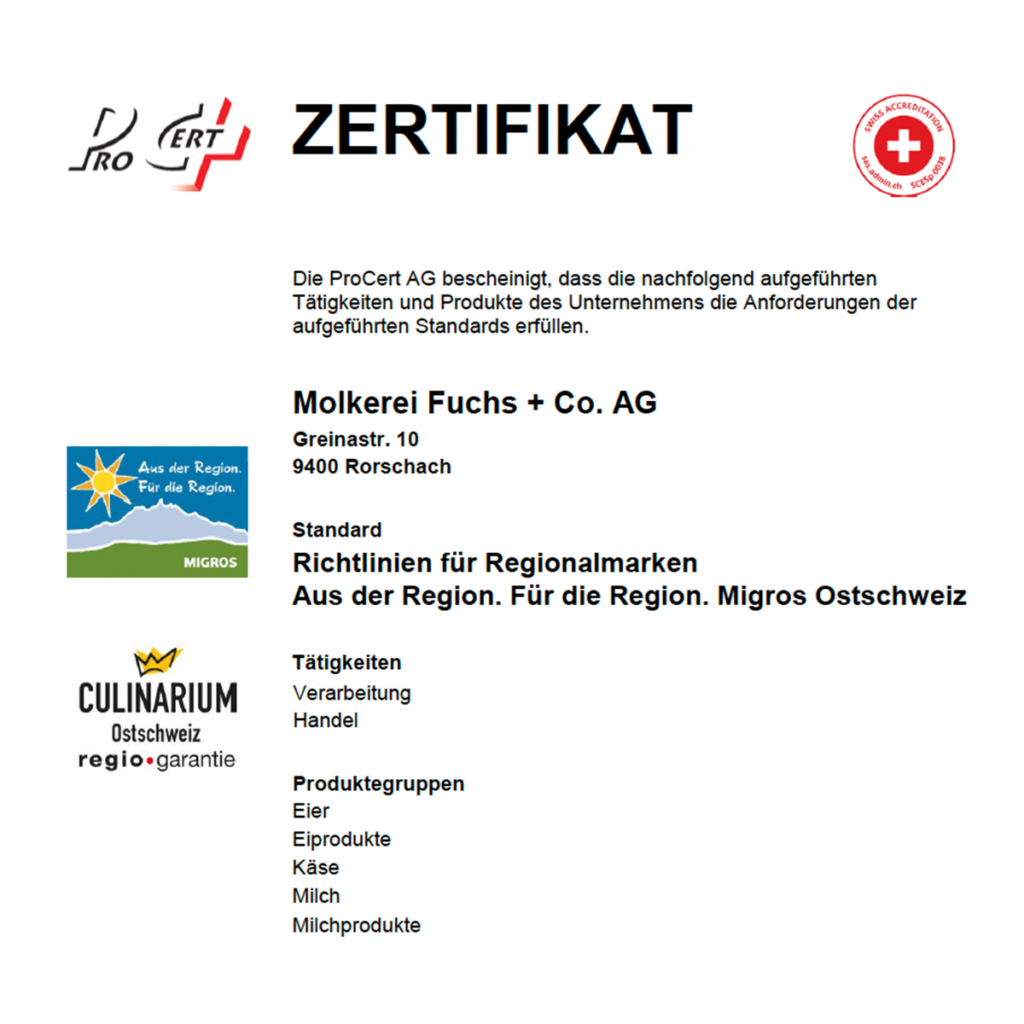 Zertifikat Culinarium