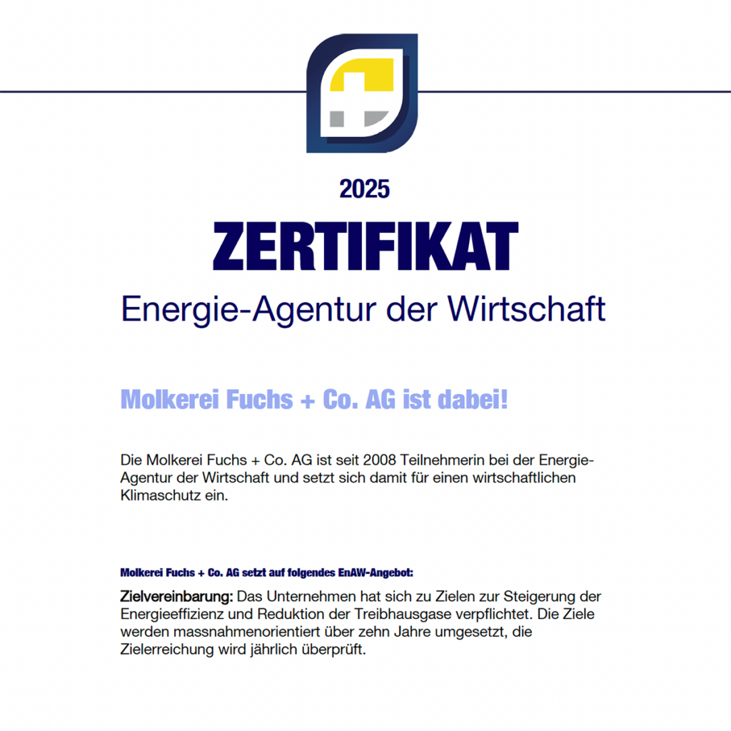 Zertifikat EnAW 2025